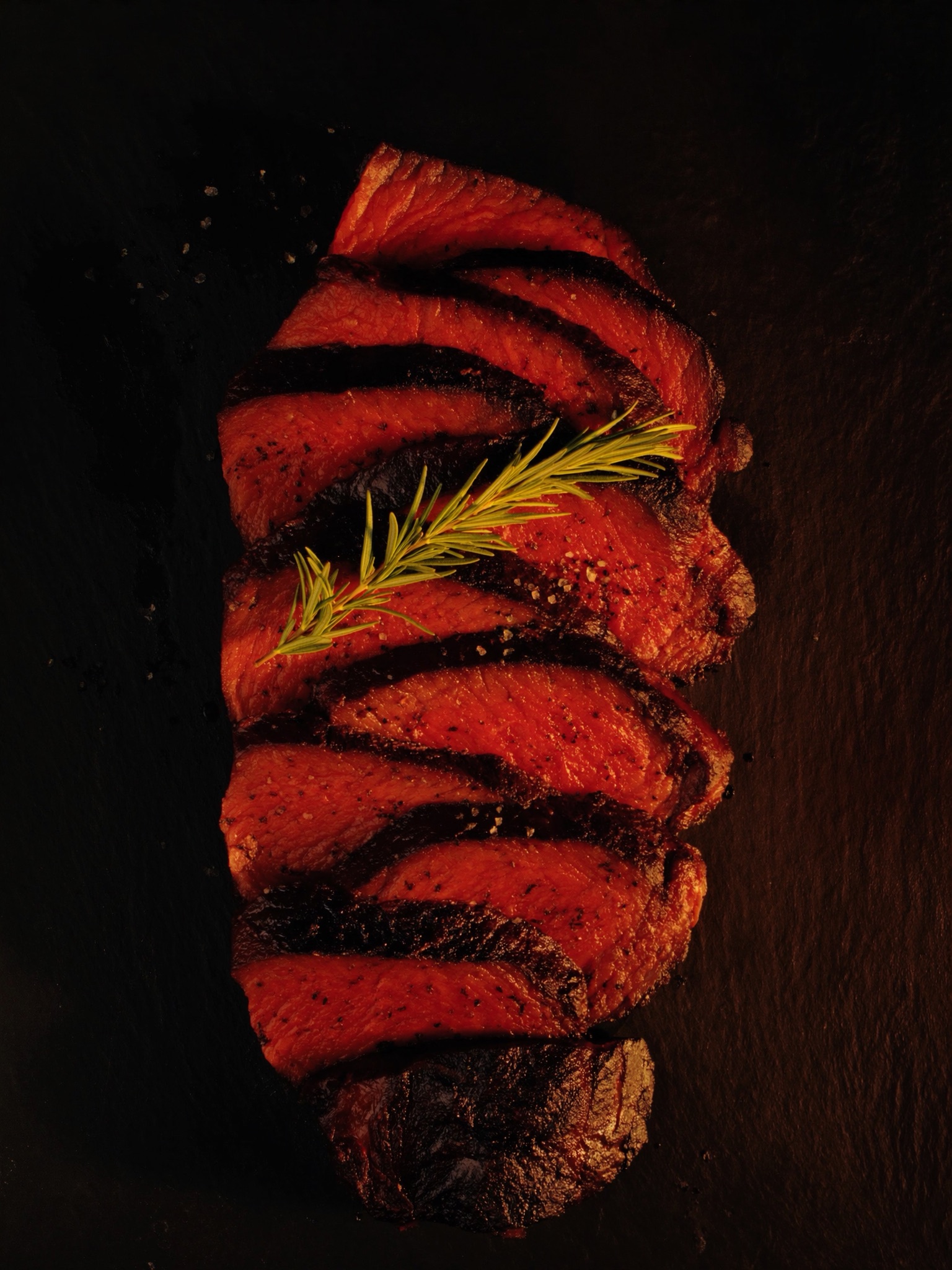 Wood-fired ribeye with rosemary and sea salt